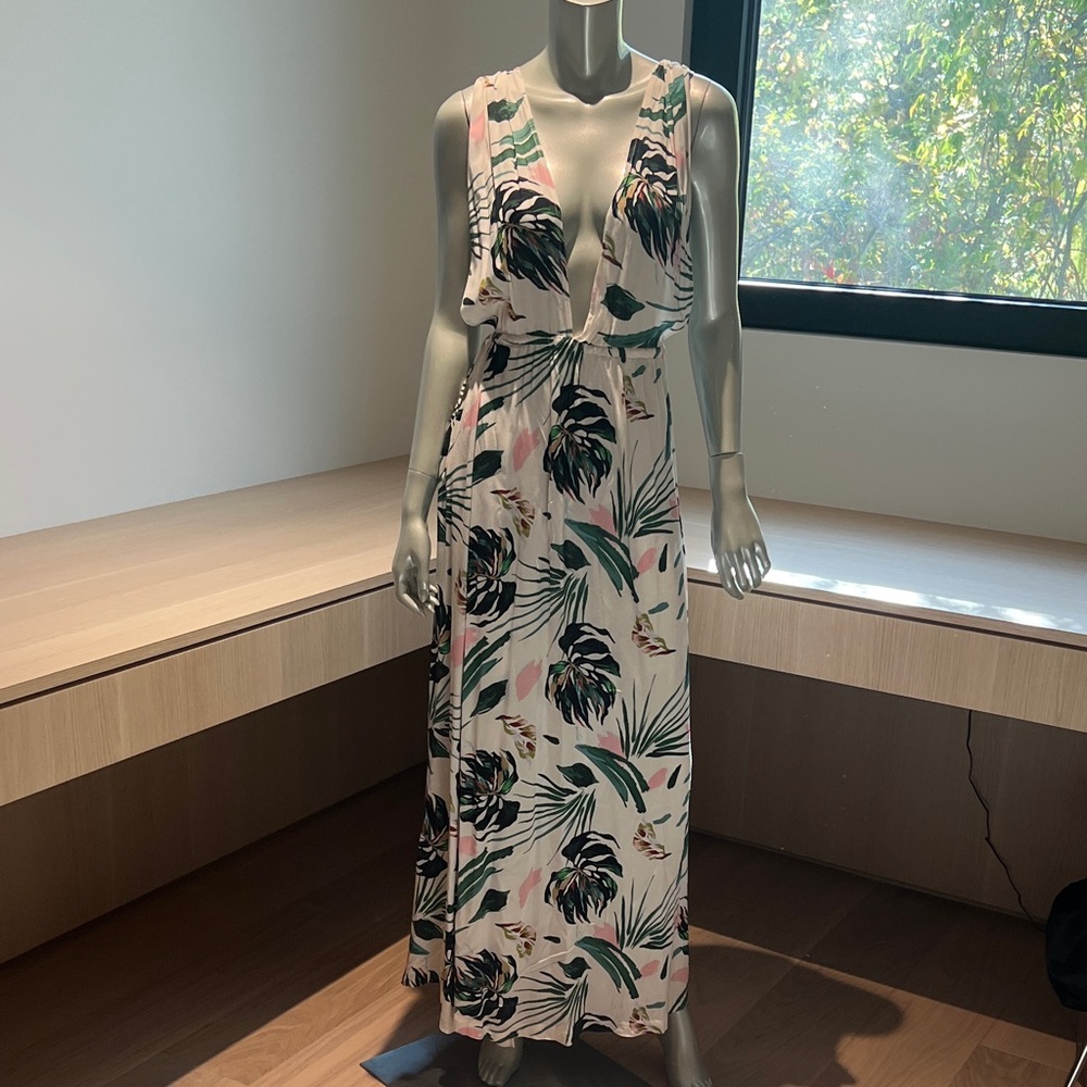BCBG Tropical Print Maxi Dress